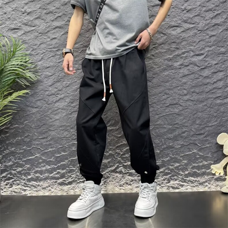 气质春季2025新款男士百搭束脚休闲裤慵懒简约潮流文艺无品牌新款,男装休闲裤,星座506A
