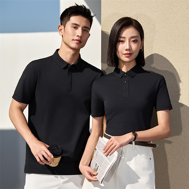 2025年夏季宽松型POLO领亲肤透气男女同款,男装T恤,玖雅羊绒