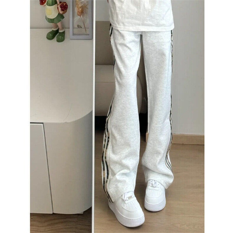 迷彩条纹裤子男春夏美式复古卫裤直筒阔腿休闲运动裤WLK1099-P40,男装休闲裤,星座1008