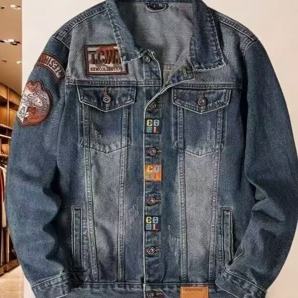 1506-1/J9191/P61美式高端牛仔外套男潮牌工装夹克百搭外穿牛仔,男装工装外套,星座1506-1