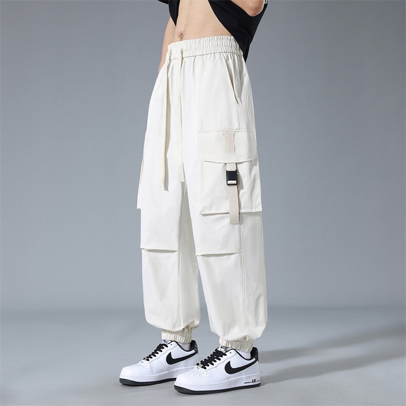 24新款工装裤宽松休闲平脚裤男春季拼接防水裤子A068-q119-50，男装工装外套，电商A068