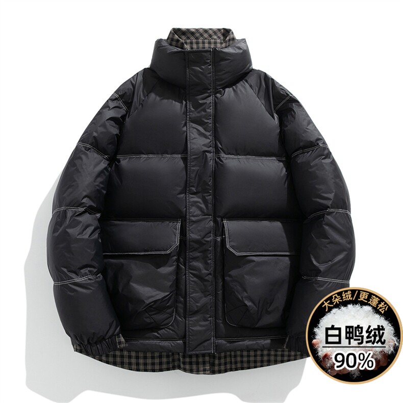 得物抖音新标90绒白鸭绒假两件羽绒服YR2379-P220控298大码图片