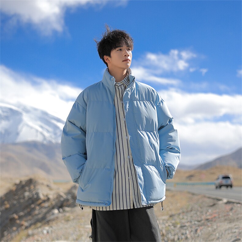 立领棉服男士外套秋冬季加厚保暖时尚户外棉衣男装,男装棉衣,玖雅羊绒