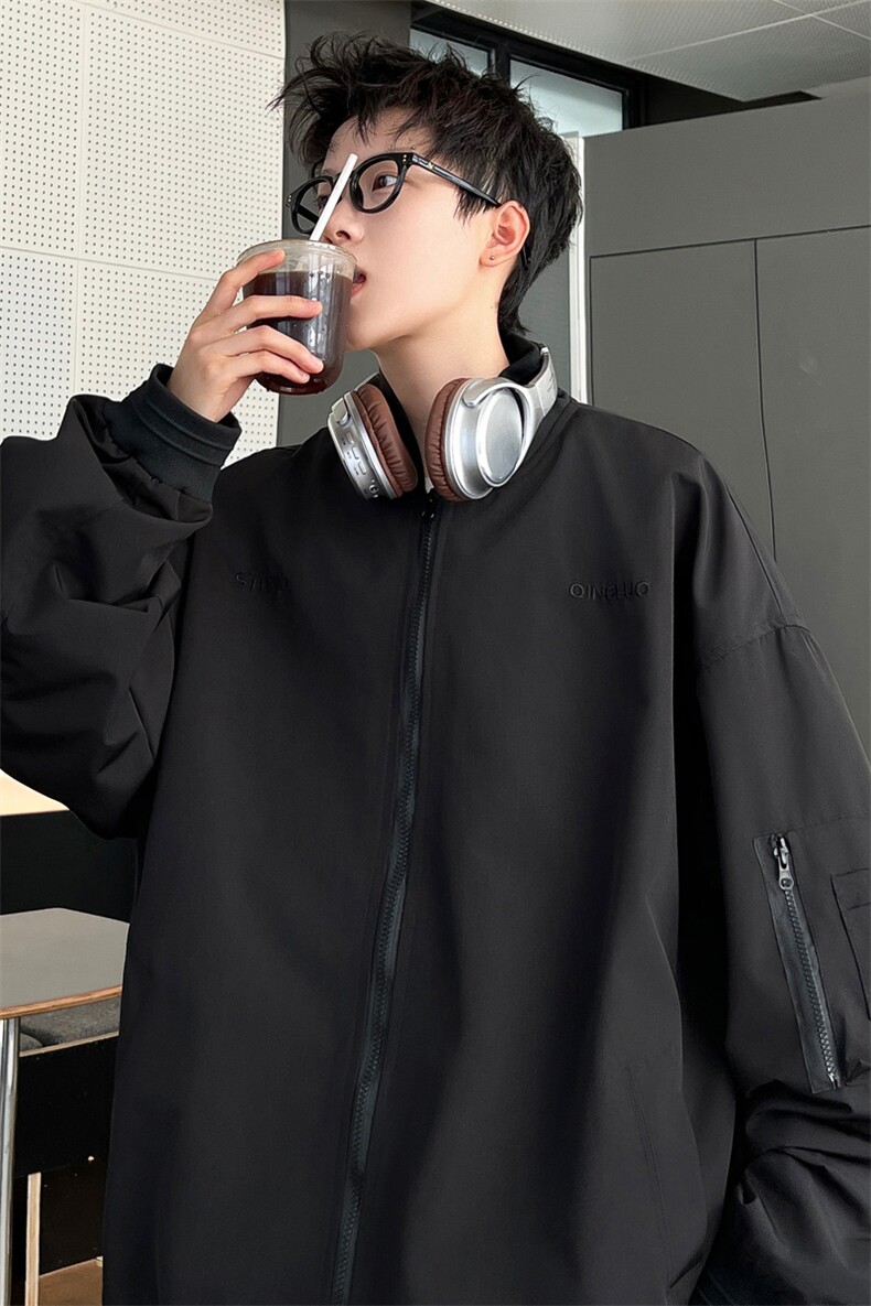 ！2023秋季新款重工刺绣男士棒球服夹克百搭上衣JK187P75控98,男装夹克,电商B220