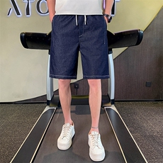 牛仔短裤男夏季潮牌休闲纯色帅气宽松五分裤A313-1-NZ6810-P48，男装牛仔裤，电商A313-1