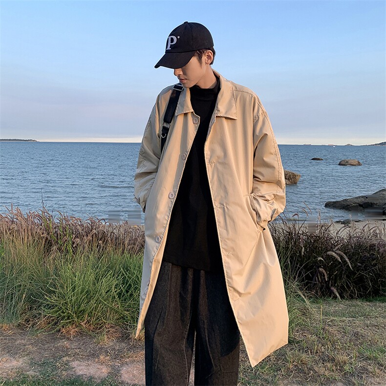 港风休闲男士春季风衣中长款F8871P48,男装风衣,星座1116-2