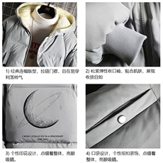 加厚加绒连帽衣男大码服男面包服男MY16246-P100网格挂拍，男装棉衣，电商A040A