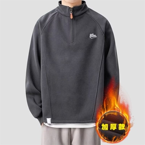 半拉链卫衣男女潮牌宽松春秋冬立领长袖运动百搭情侣外套WYT508图片