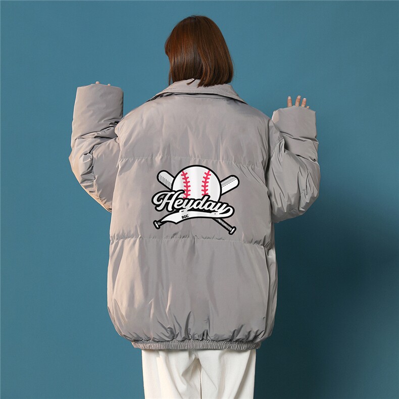 中性风白鸭绒22冬季新品趣味印花抽绳立领羽绒服YR226P195控258,男装羽绒服,A247A