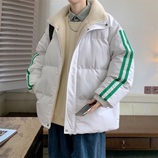 703-MY937-P85冬季休闲学生棉衣三条杠拼接羊羔毛，男装棉衣，星座703