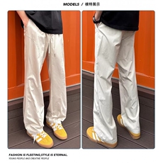 1506/QA040/P36微喇休闲裤男生美式弯刀宽松直筒高街青少年运动裤，女装休闲裤，星座1506