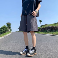 男士夏季新款潮流美式复古短裤薄款宽松透气速干运动五分裤子，男装牛仔裤，星座506A