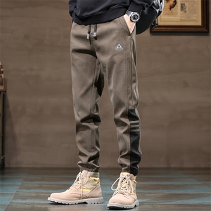 冬季新款男生加绒加厚休闲裤 男士修身小脚裤束脚裤K6650加绒-p60图片