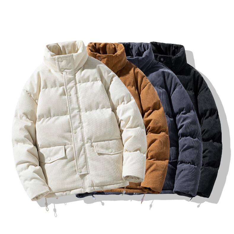 羽绒棉服男冬季休闲冬装潮牌加厚保暖灯芯绒外套男M0776-P105图片