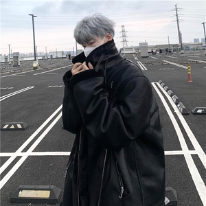 现货-美式机车棉服皮毛一体外套加绒棉衣218-7-M123-P135-控168图片