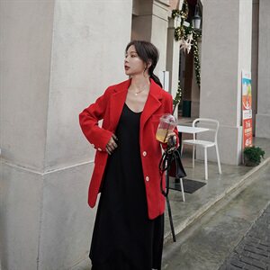 2021新款灯芯绒休闲西装H789P110K178,女装西装,浙宝296A