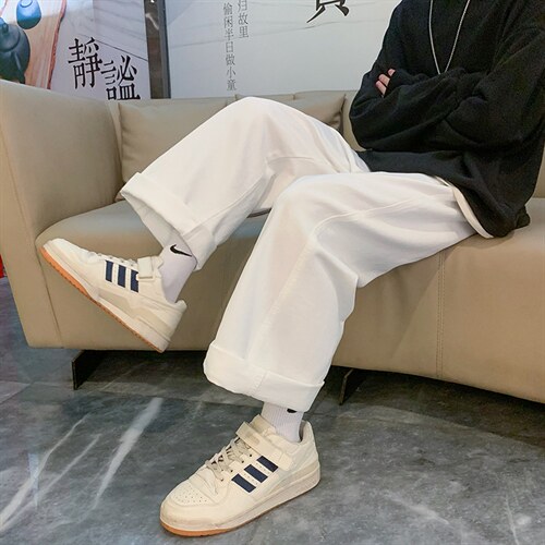 春夏港风男装直筒松紧腰纯色休闲牛仔长裤D201-DM82-P45,男装休闲裤,电商D321-1