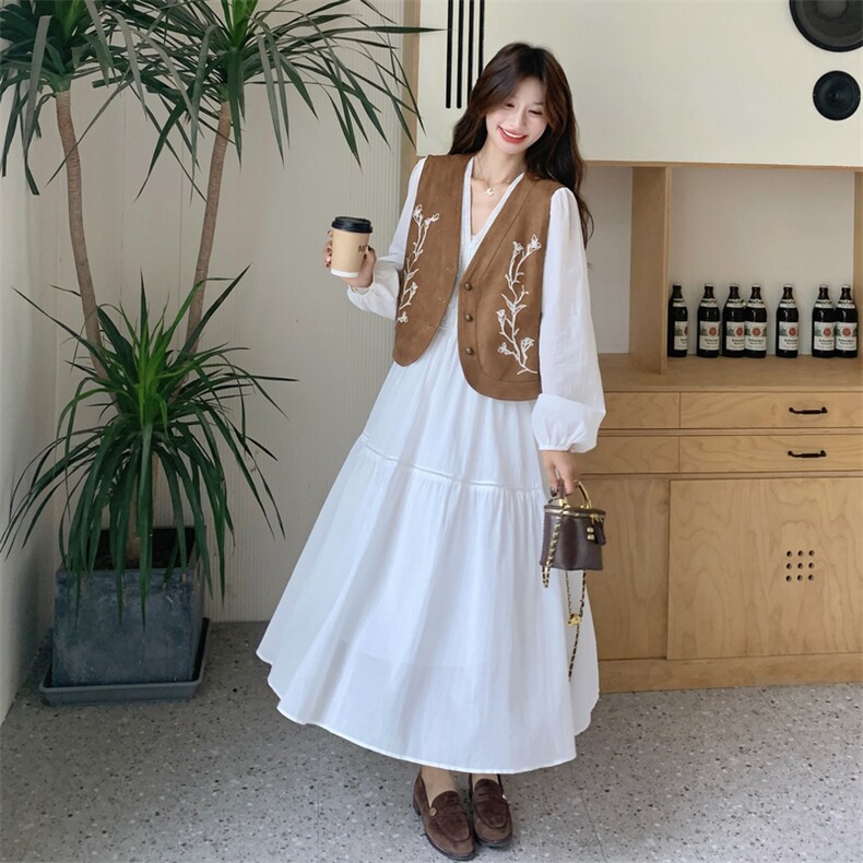 女装新款时尚套装马甲连衣裙两件套单裙P135-K188P185-K248,女装套装/套裙,2C299
