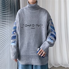 ！冬季加厚男士高领毛衣潮牌百搭学生保暖针织衫毛线GM606P60，男装针织衫/毛衣，电商B220