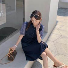 牛仔连衣裙，女装连衣裙，肆尔