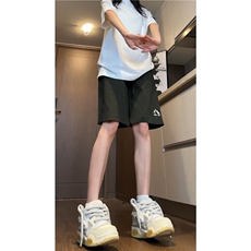 抖音品质夏季新款泡泡格潮流印花宽松短裤B315-K24142-p35控48，男装牛仔裤，电商B315