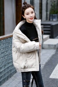 保暖口袋长袖棉衣/棉服2020年冬季休闲时尚潮流与羽绒棉服拼接图片