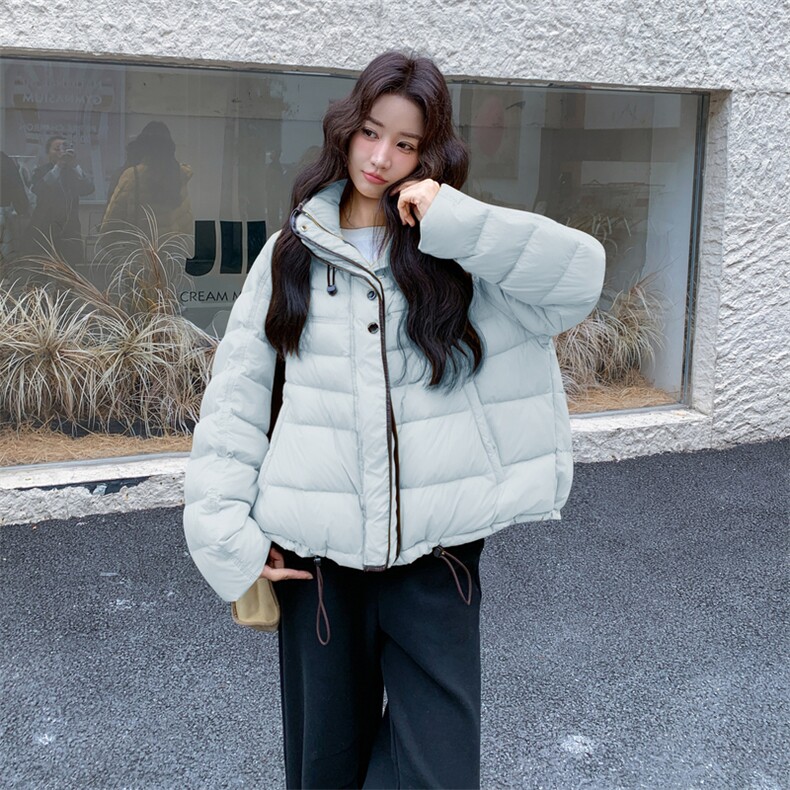 现货新款排骨款轻薄保暖休闲宽松女外套羽绒服图片