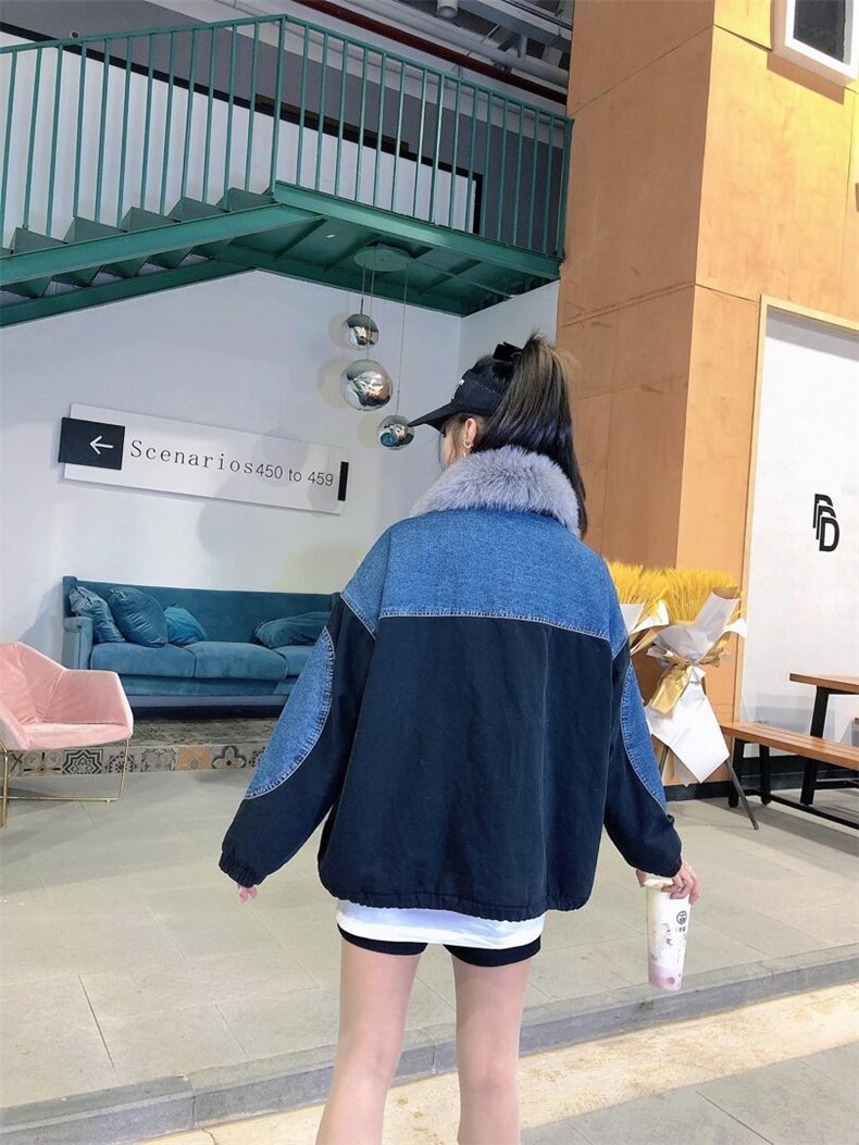 牛仔狐狸毛派克服拼爆版，其它，金地雪