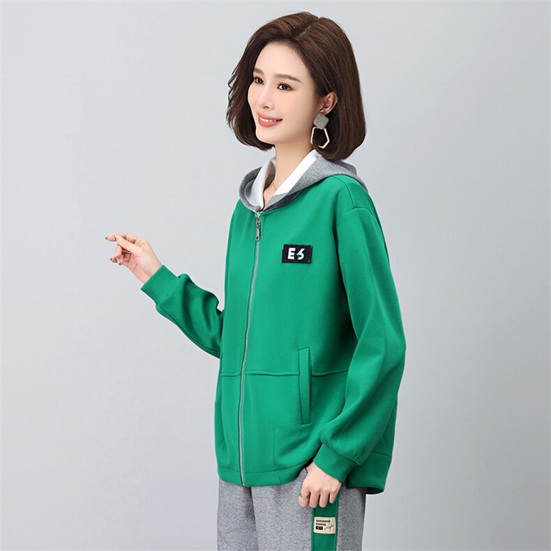 时尚贴布宽松短外套女秋装新款休闲百搭长袖上衣,女装短外套,依恋蒂丝
