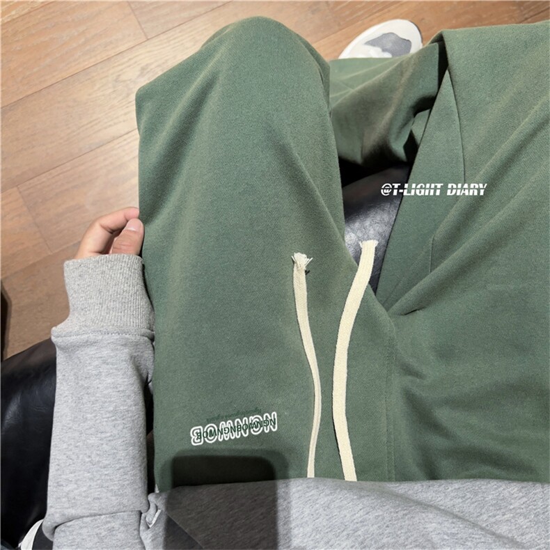 美式复古裤子男秋季宽松直筒运动卫裤ins潮牌休闲长裤K0459-P40,男装休闲裤,星座308B-1