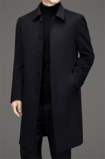 高品质男中年双面呢羽绒服外套中老年绵羊毛呢可脱卸羽绒内胆大衣，男装羽绒服，钱塘723