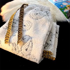 8XL-M羊羔绒慵懒休闲裤小众加入长裤刺绣加厚保暖卫裤K991P68控88图片