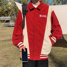 美式复古外套男春秋款设计感小众拼接潮流百搭棒球服夹克男JKT50，男装夹克，星座1116A-1（原606A）