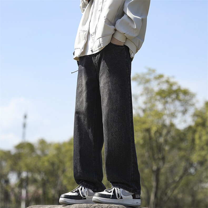 美式潮流高街复古宽松水洗牛仔裤KN01P50,男装牛仔裤,电商D325