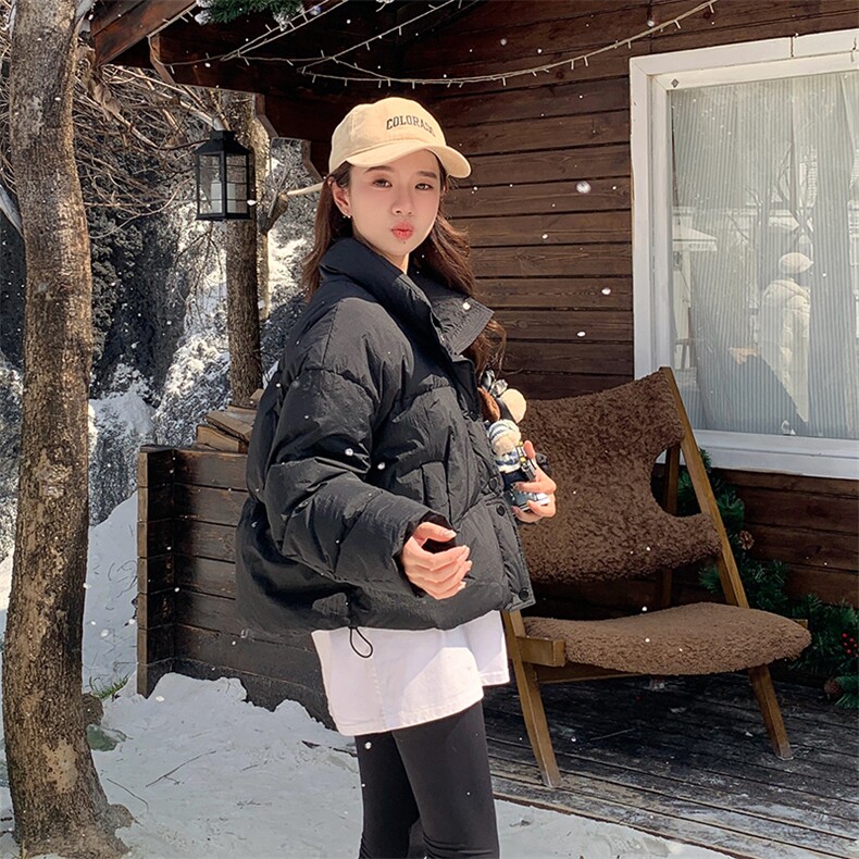 韩版休闲超好看减龄羽绒服女2025冬季新款百搭加厚面包服显瘦外套,女装羽绒服,姿衣轩