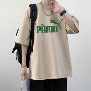 麂皮绒短袖t恤男大码半袖男 JD82227-P25图片