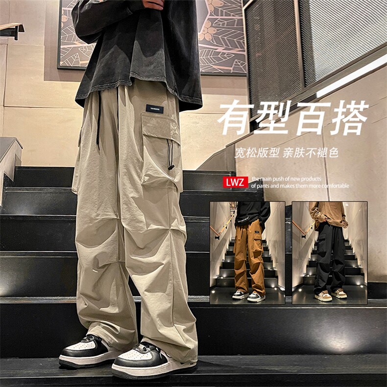秋冬伞兵休闲长裤坠感百搭时尚工装裤加绒裤K211特批38加绒特批48图片