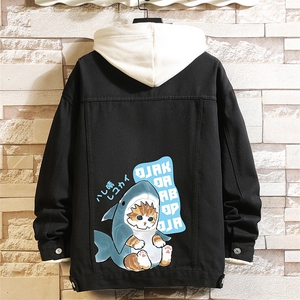 牛仔夹克男大码牛仔外套男茄克 NJ77217-P60加绒款-P75图片