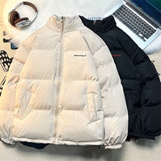 加绒加厚冬款男两面穿棉衣立领面包服条纹格子保暖外套MA264P105，男装棉衣，星座1013-1