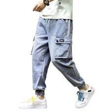 2021春季新外景日系大码男潮流工装九分裤束脚牛仔裤K002-P65，男装牛仔裤，电商A001