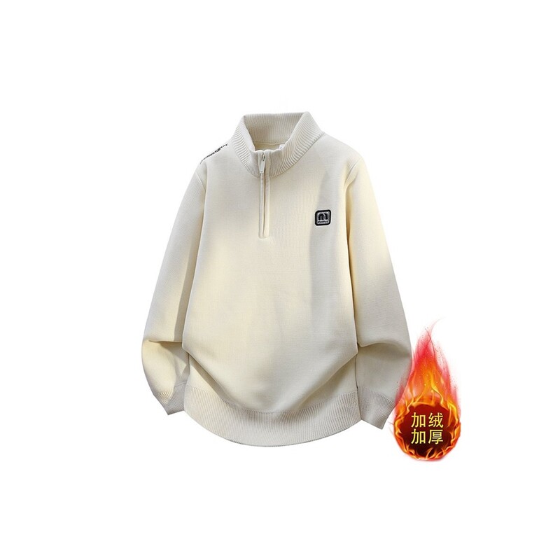 W25262-P55冬半拉链领加绒卫衣男潮牌加绒加厚卫衣外套时尚打底衫,男装T恤,电商D310B