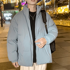 2025冬季新款青少年潮流棉衣加厚情侣百搭纯色棉袄外套MY218-P38，男装棉衣，星座1402-1