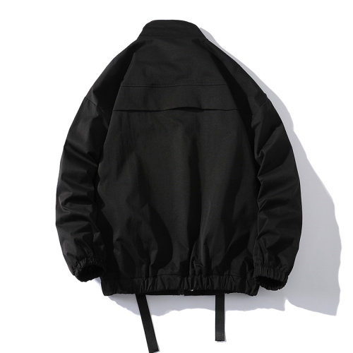 7XL-M大码立领夹克外套男2023秋季新款个性织带休闲宽松上衣控98，男装夹克，钱塘717(原712)