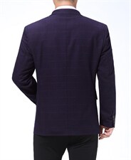 爸爸纯色休闲西服男春秋季新款商务免烫小西装外套中年男修身便服，男装西服，电商B212（原钱塘6029）