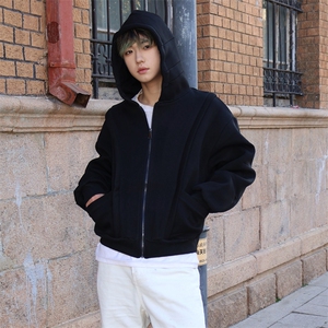 抖音得物高品质二开 25秋冬美式重磅宽松结构设计连帽卫衣外套W78,男装卫衣,电商A486-1