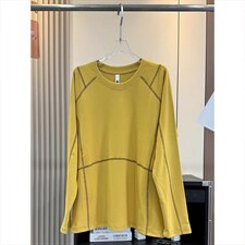 高品春季德绒拼色哈苏线长袖软糯舒适打底衫男女A1350-P53，男装T恤，星座1505