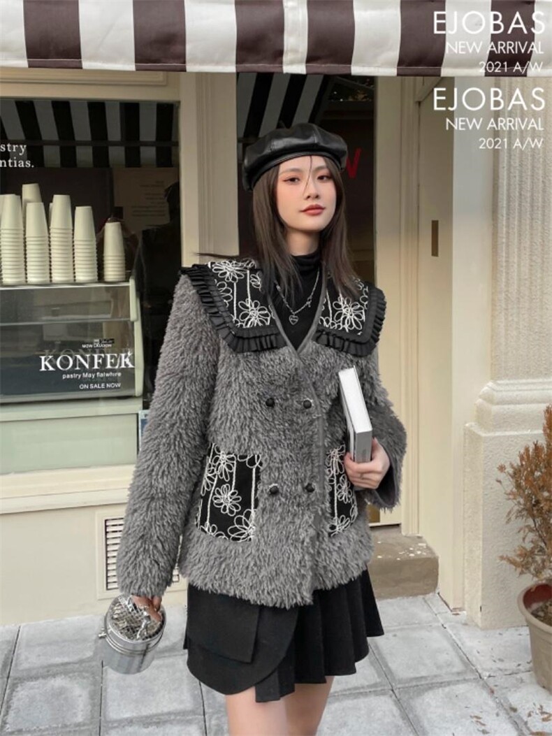 2021冬季小众高级风格高档羊羔毛外套，其它，1983