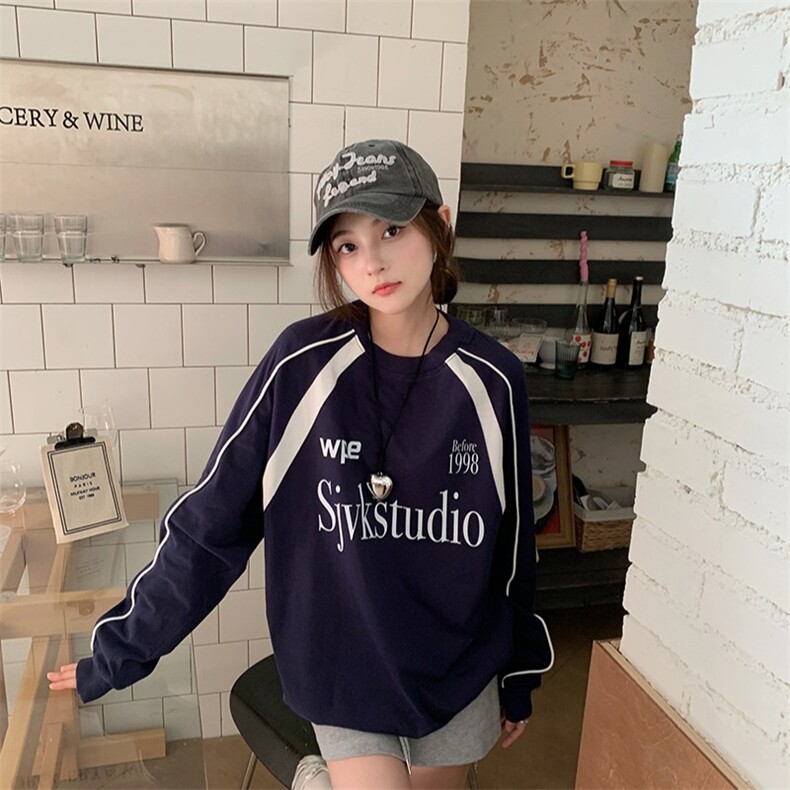 Q0106-P45男女情侣装卫衣早秋2024宽松印花外套韩版上衣,女装短外套,星座617A-2