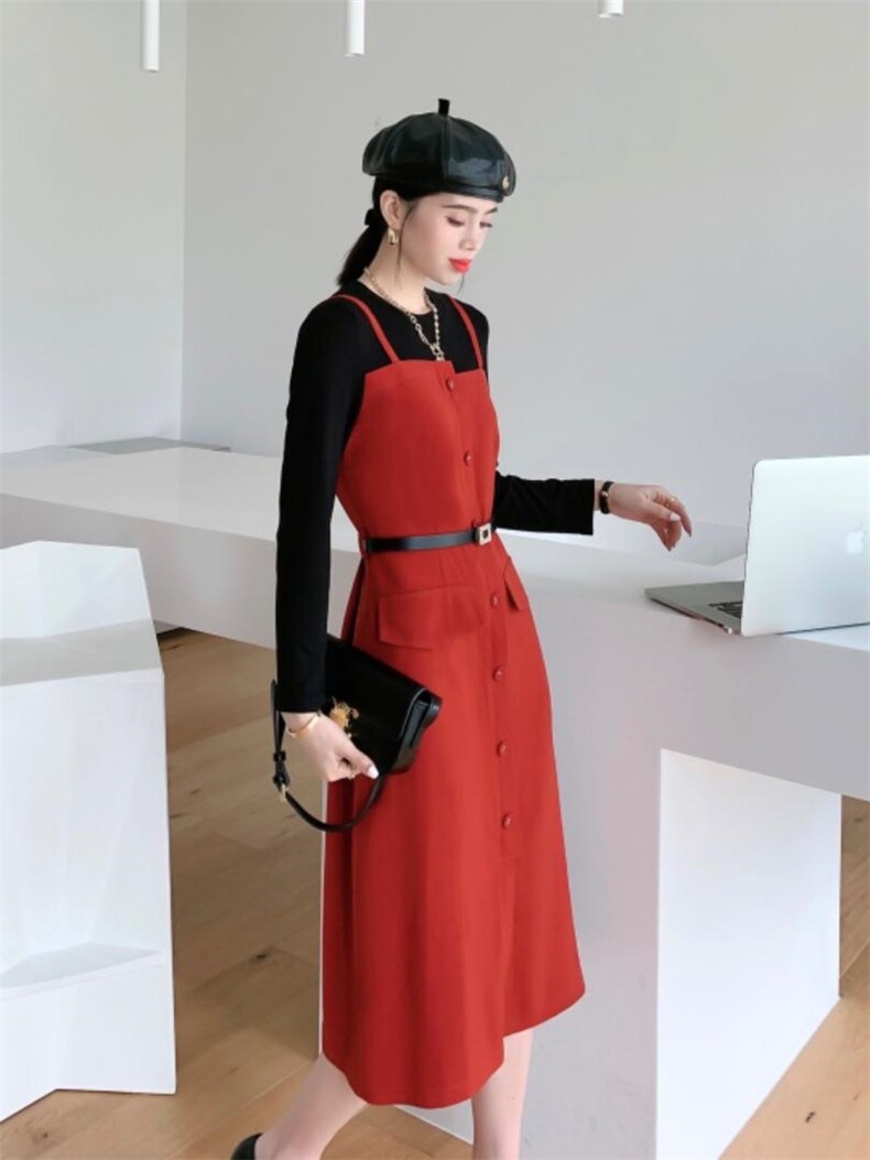 秋装新款连衣裙，女装连衣裙，艾伊贝雪