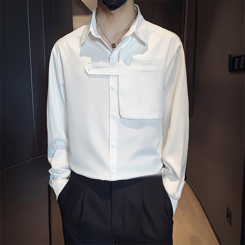 B216 CS363 P55 2025秋装新款男士长袖衬衫新风 抖音非网图图片